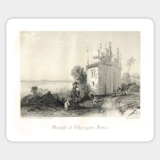 Mosque at Gazipur, India Circa 1860 Sticker